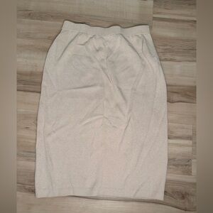 St. John Sport by Marie Gray Cream Pencil Skirt